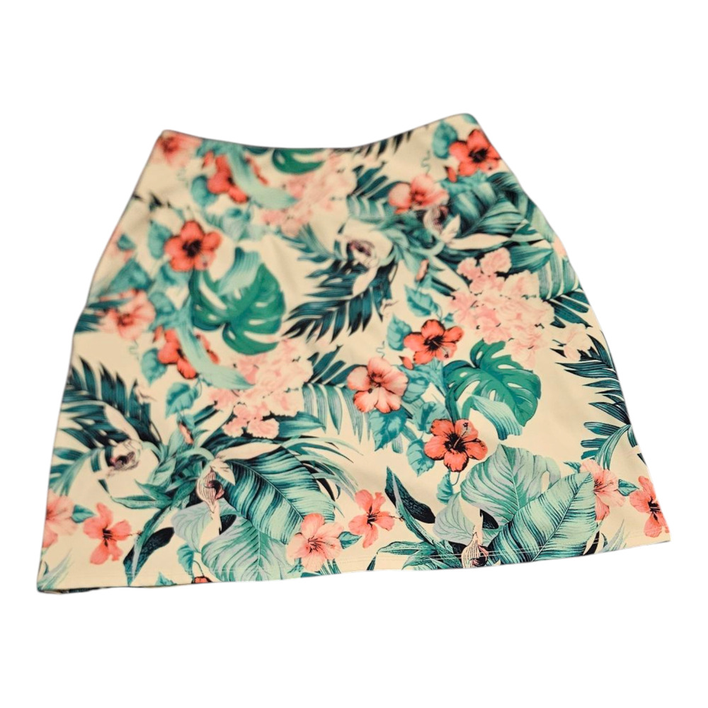 XS Floral Pull on Mini Skirt
